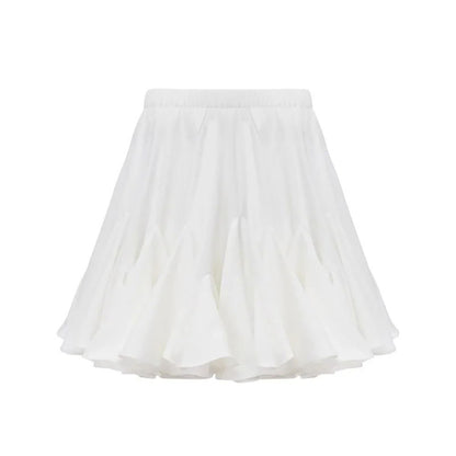 Women Skirt Summer Street Trendy Patchwork Mini Pleated Skirt