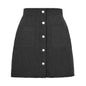 Autumn Winter Corduroy Hip Skirt Single Breasted Slim Fit Solid Skirt Women Clothing