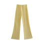 Ice Silk Crumpled Straight Leg Pants Women Clothing Summer Casual