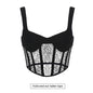 Sexy Women Clothing Top Autumn Personalized Waist Tied Simple Wrapped Chest Short Camisole