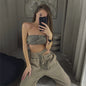 Retro Y2g Double Pants Hollow Out Cutout Drawstring Sweatpants Women  Loose Casual Trousers Ankle Tied Straight Leg Pants