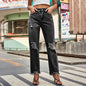 Summer Denim Ripped Trousers Internet Celebrity Women Clothes Casual Pants