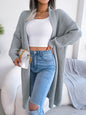 Autumn Winter Casual Collared Long Cardigan Sweater Coat Women Clothing