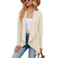 Autumn Winter Long Sleeve Solid Color Loose Cardigan Top Women Knitting Coat