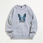 Vitality Casual  Butterfly Graphic Print Crew Neck Long Sleeve Sweater Sweatshirt