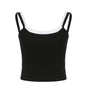 Contrast Color Faux Two Piece Small Sling Women Sexy Sexy Outer Wear Double Shoulder Strap Slim Bottoming Vest Short Top Summer