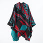 Autumn Winter Warm Shawl Double Sided Cashmere like Cloak Street Travel Cloak