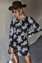 Autumn Women Clothing Sleeves Lace Printing Dress