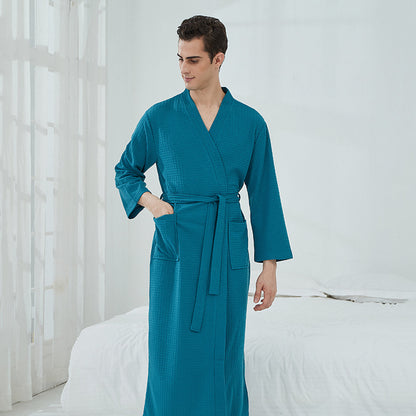 Sauna Clothes Women Thin Robe Long Couple Home Wear Hotel Bathrobe