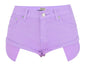 Women Clothing Low Waist Denim Shorts Decadent Loose Non-Elastic Curling Exposure Pocket Beach Pants Macaron Pink