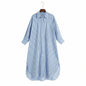 Spring Women Clothing Street Loose Casual Shirt Dress