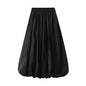 Spring High Waist Slimming Bud Dress Lantern Dress Mid Length A line Dress for Women