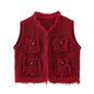 Fall Women Clothing All Matching Short Classic Sleeveless Waistcoat Vest