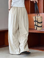 Thin Elastic Waist Drooping Wide Leg Pants Women Summer Relaxed Sense Mop Pants Yamamoto Pants