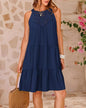 Women Clothing Popular Hollow Out Cutout Lace Stitching Halter A line Dress