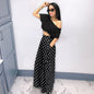 Personality Houndstooth Printed Flared Pants Wide Leg Casual Pants Autumn Winter Wide Leg Pants Plus Size