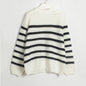 Women Clothing Striped All Matching Top Simple Stylish Casual Sweater