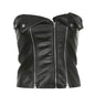 Street Cool Hipster Punk Metal Zipper Slim Fit Sleeveless Chest Vest