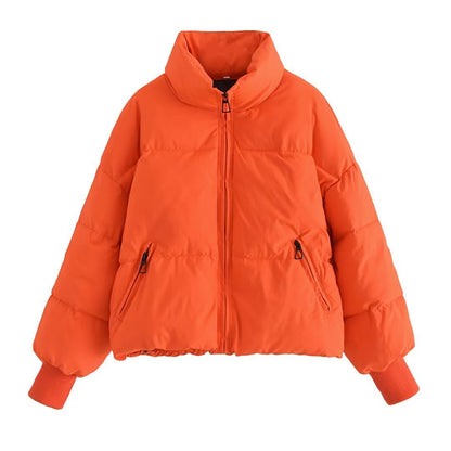 Autumn Winter Women Clothing Urban Casual Loose Cotton Padded Jacket Cotton Padded Coat