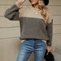 Striped Sweater Women Autumn Winter Casual Long Sleeved Knitted Sweater