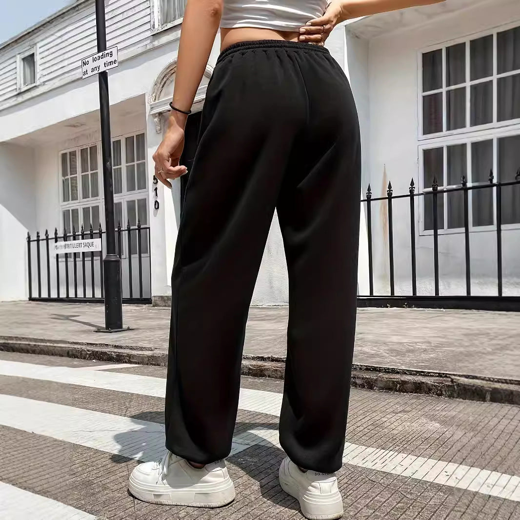 Sports Pants Women Autumn Winter Slimming Trousers Loose Ankle Strap Casual Sweatpants