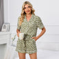 Polka Dot Print Short Sleeve Home Wear Pajamas Casual Suit