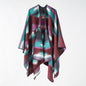 Best Seller in Cashmere like Shawl for Women Autumn Winter Thickened Split Cloak Robe