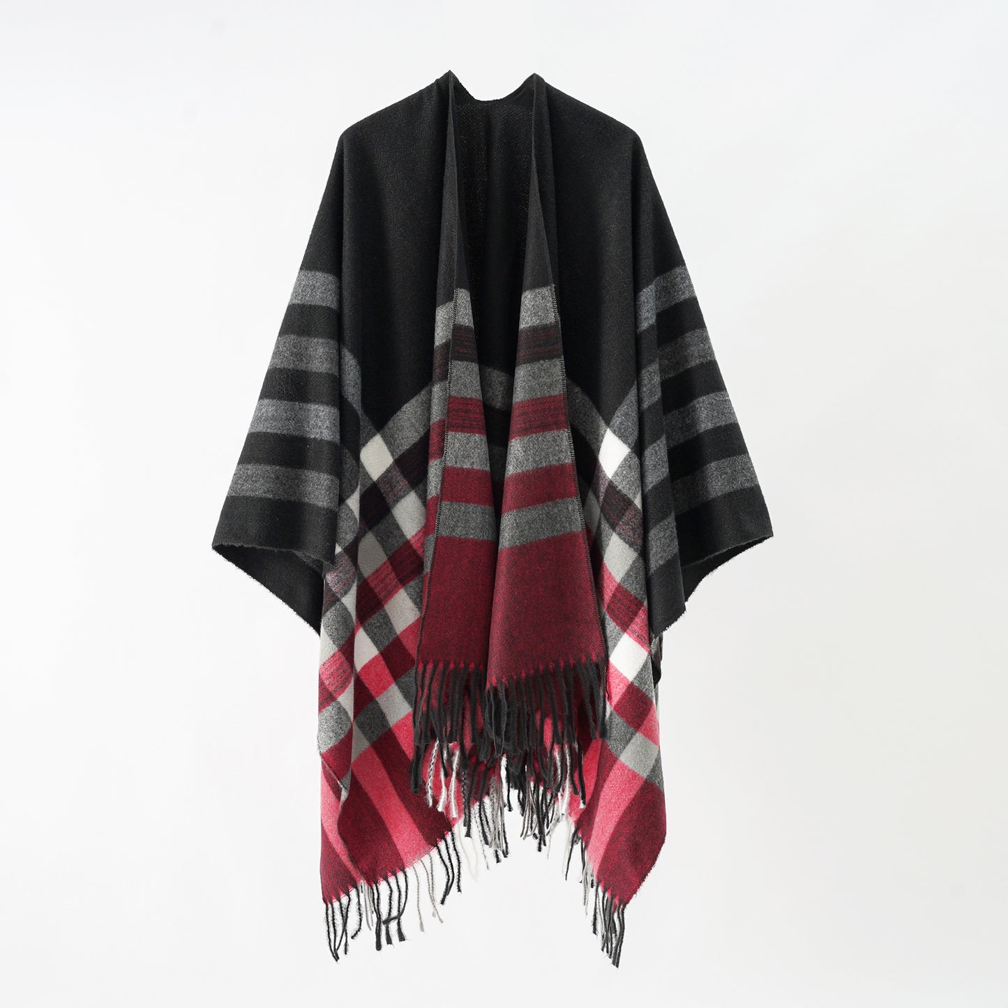 Fashionable All Match Ethnic Shawls Scarf Women Autumn Winter Split Women Travel Cape Scarf