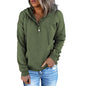 Women Clothing Long Sleeve Loose Casual Hooded Drawstring Pocket Hoodie