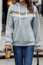 Autumn Winter Women Clothing Hooded Lace Casual Hoodie