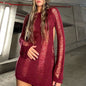 Women Clothing Sexy Solid Color Knitted Dress