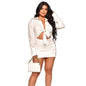 Women Clothing Spring Summer Cutout out Tied One Piece Breasted Hip Shirt Dress