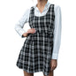 Women Clothing Cami Dress Elegant Plaid Woolen  Autumn Winter Dress for Women