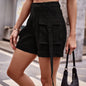 Denim Overalls Casual Pocket Shorts Elastic Waist Women