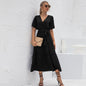 Summer Arrival Women Clothes Sexy V neck Long Patchwork Dress