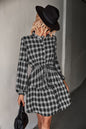 Autumn Women Clothing Classic Plaid Long Sleeve Shirt Dress