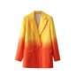 Spring Autumn Tailored Collar Positioning Printing Special Multicolor Elegant Women Clothing Blazer