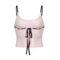 Spring Summer Jacquard Lace up Tube Top Sexy Street Waist Single Breasted Sexy Vest