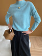 Light Soft Comfort Full Wool French Smoke Tube Half Turtleneck Sweater Bottoming Sweater