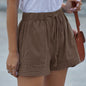 Casual Tencel Shorts for Women Summer Solid Color Elastic Waist Sports Beach Pants