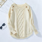 Solid Color Buttons Autumn Winter Women Sweater Retro Loose Women Clothing Knitwear Top