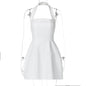 Women Clothing Summer Elegant Boat Neck Tube Top Halter Backless Dress