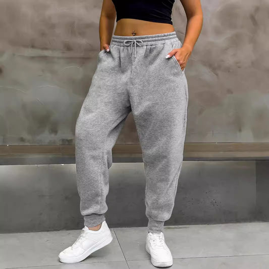 Pants Sports Pants Women High Waist Slimming Wide Leg Casual Straight Pants Ankle Banded Pants Sweatpants