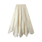 French Irregular Asymmetric High Waist Skirt Women Summer Fishtail Skirt Maxi Dress Wavy Edge