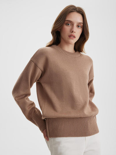 Autumn Winter Sweaters Russia Women  Clothing Sweater Round Neck Loose