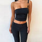 Summer Sexy Single Shoulder Suspender Small Top Arrival Tube Top Exposed Cropped Outer Wear Short Top
