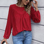 Women Clothing Autumn Winter Women Clothing Solid Color Pleated Women Shirt Doll Shirt