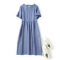 Artistic Cotton Linen Dress Summer Back Strap Japanese Simple Loose Slimming Dress