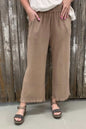 Spring Summer Women's Ankle-Length Pants Cotton Linen Wide Leg Pants Casual Pants