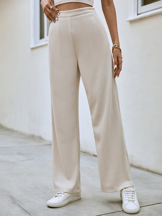 Spring Autumn Trend Women Trousers Corduroy Wide Leg Pants